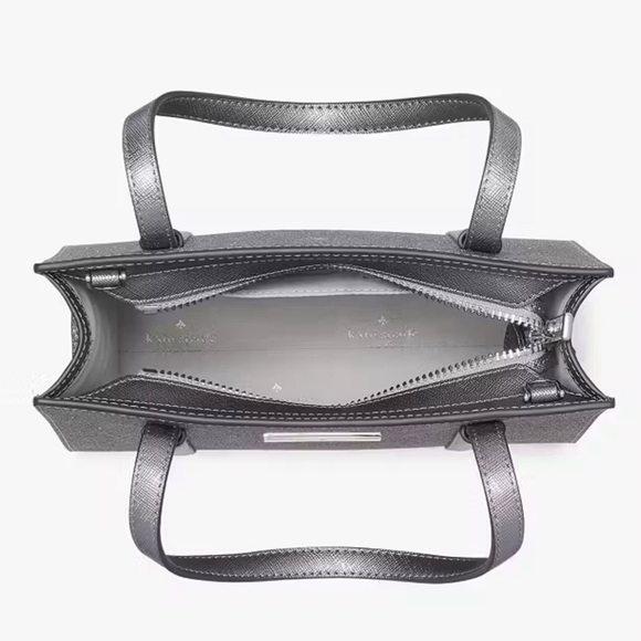 Kate Spade Purse Kenzie Glitter Small Tote Candied Flower - Picture 2 of 6